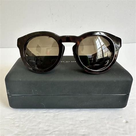 givenchy tortoiseshell studded round sunglasses